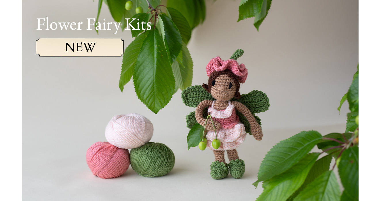 Fairies flower crochet kits toft fairy tales cherry blossom